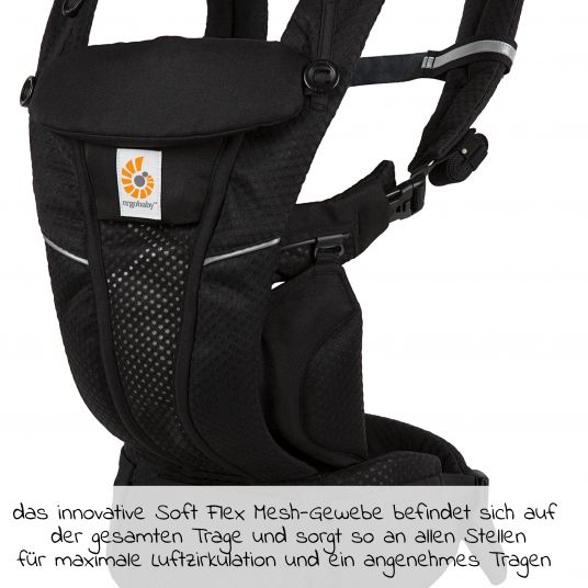 Ergobaby Baby Carrier Omni Breeze Soft Flex - Onyx Black