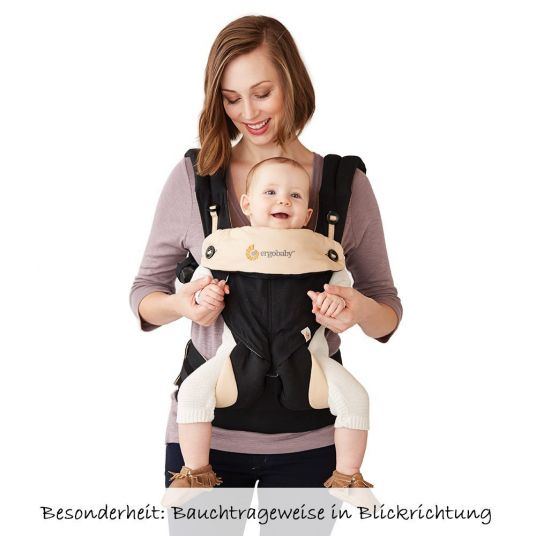 Ergobaby Babytrage-Set 360 Paket von Geburt an inkl. Neugeboreneneinsatz Easy Snug Grey - Black Camel
