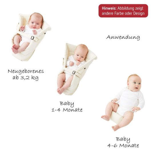 Ergobaby Babytrage-Set 360 Paket von Geburt an inkl. Neugeboreneneinsatz Easy Snug Grey - Grey