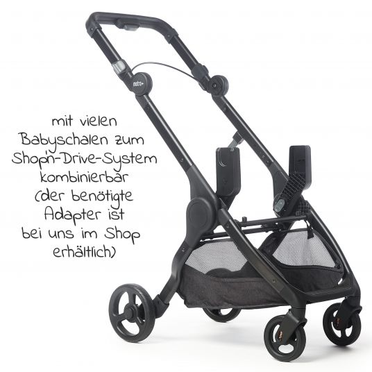 Ergobaby Buggy & Sportwagen Metro+  ab Geburt bis 4 Jahre (22 kg) mit nur 7,8 kg inkl. Regenschutz - Black