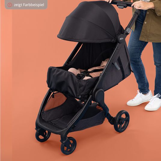 Ergobaby Buggy & stroller Metro+ from birth to 4 years (22 kg) with only 7.8 kg incl. rain cover - Slate Grey