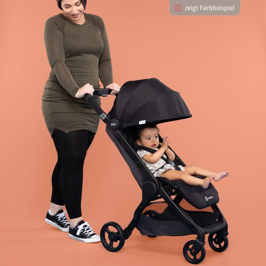 Ergobaby Buggy & stroller Metro+ from birth to 4 years (22 kg) with only 7,8 kg incl. XXL accessory package - Slate Grey