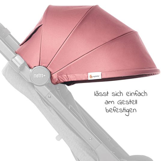 Ergobaby Tettuccio parasole per Metro+ Protezione UV 50+ - Rosa