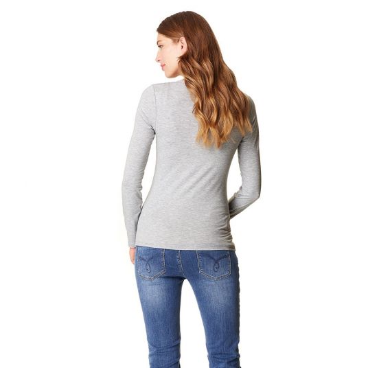 Esprit Long sleeve shirt with breastfeeding function - Grey Melange - Size M