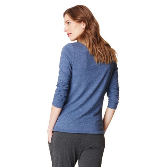 Esprit Long sleeve shirt with drawstring - Blue Melange - Size S