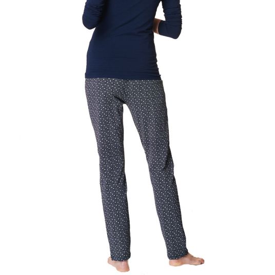 Esprit Lounge pants jersey - flowers dark blue - size S
