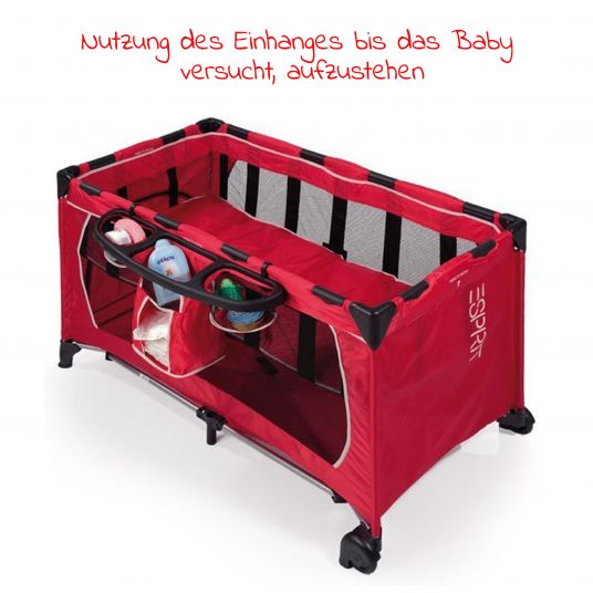 Esprit Reisebett-Einhang & Pflegebox - Basic Red