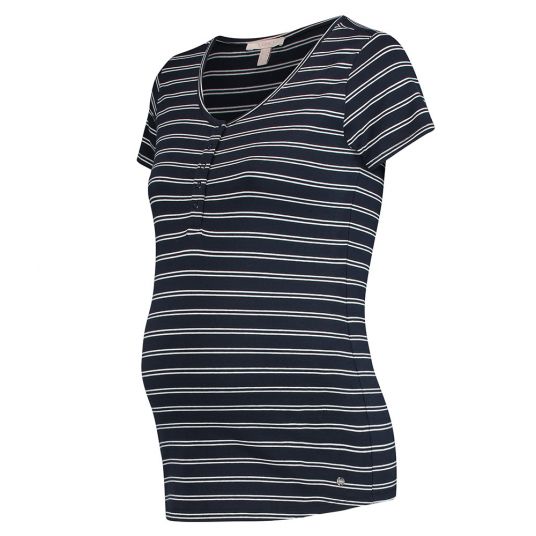 Esprit T-shirt with breastfeeding function - stripes dark blue white - size S