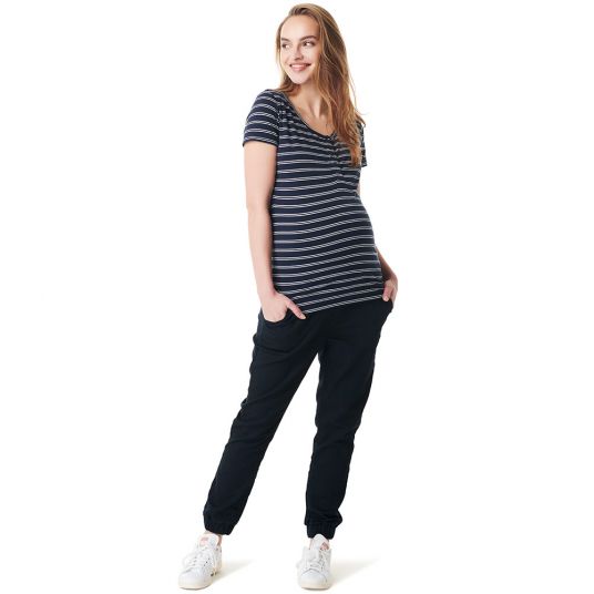 Esprit Maglietta con funzione di allattamento - righe blu scuro bianco - taglia S