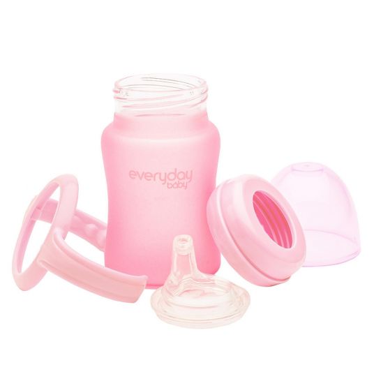 Everyday Baby Glas-Trinkbecher Sippy Cup mit Silikonmantel 150 ml - Rose Pink