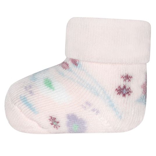 Ewers First Baby Socks 3 Pack - Floral - Pink - Size 0 - 4 months