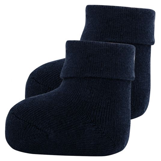 Ewers First Baby Socks 3 Pack - Grey Melange Dark Blue - Sizes 0 - 4 Months