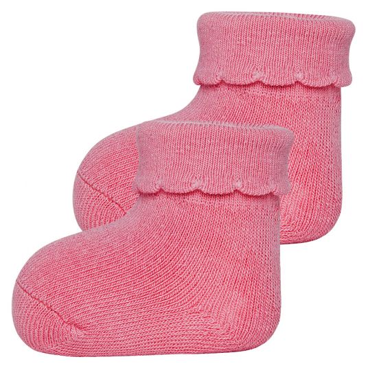 Ewers First Baby Socks 3 Pack - Pink White Pink - Size 0 - 4 months