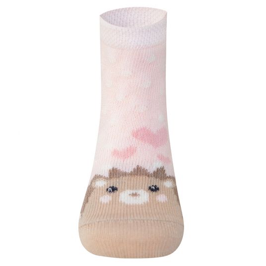 Ewers Socks 2 pack - hedgehog light pink - size 16/17