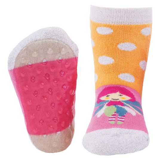 Ewers Socks Stoppi - Fairy Pink Orange White - Size 19-20