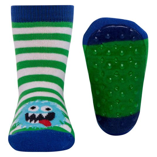 Ewers Socks Stoppi - Monster Blue Green White - Size 19-20