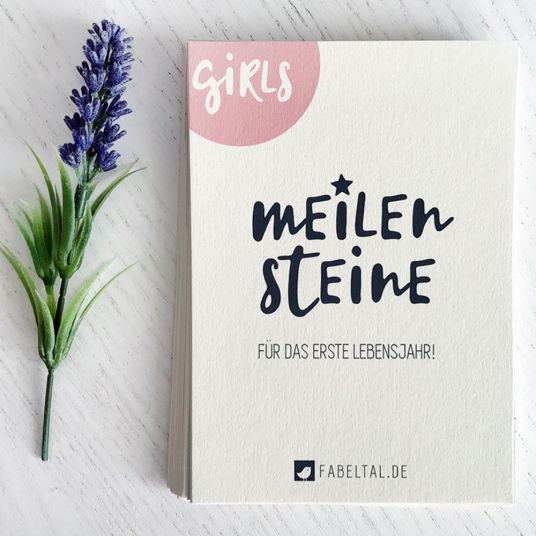 Fabeltal Meilensteinkarten-Set (28 Karten) - Mädchen