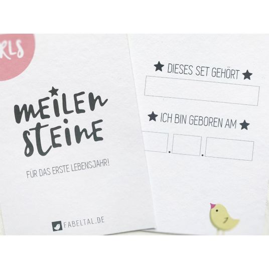 Fabeltal Meilensteinkarten-Set (28 Karten) - Mädchen