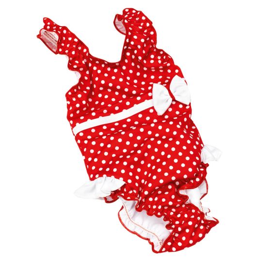 Fashy Costume da bagno con mutandina - pois rossi bianchi - taglia 74/80