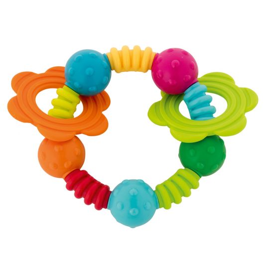 Fashy Ring rattle with movable elements - flower