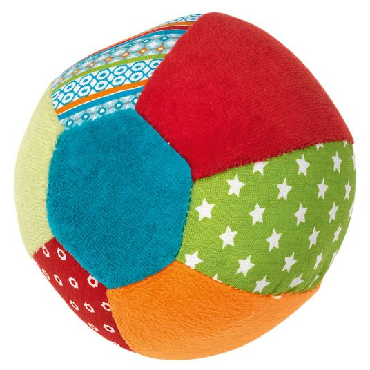 Fashy Fabric ball with rattle 10 cm - Multicolor