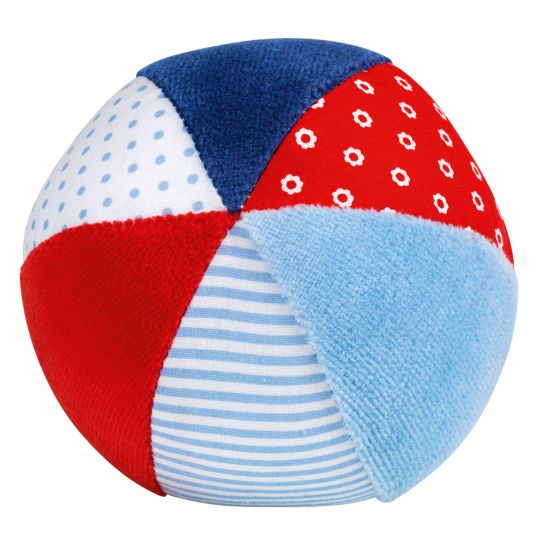 Fashy Fabric ball with rattle 9 cm - Blue Red