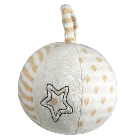Fashy Fabric ball Organic with rattle 8 cm - star