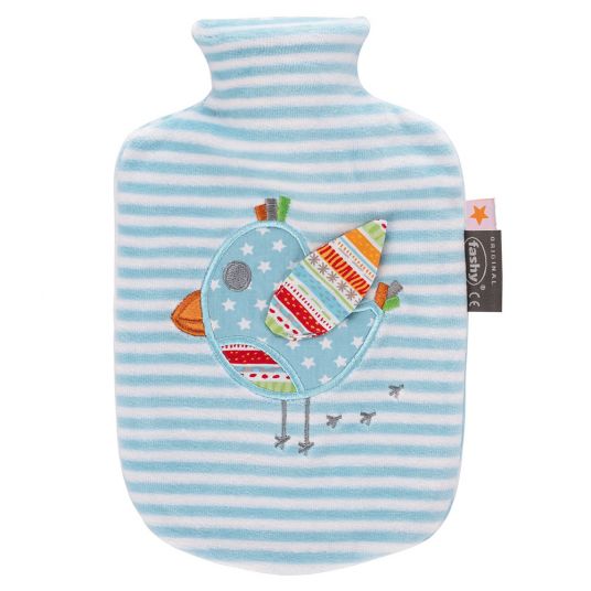 Fashy Hot water bottle with fleece cover 0,8 l - bird