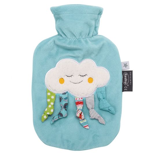 Fashy Hot water bottle with fleece cover 0,8 l - cloud