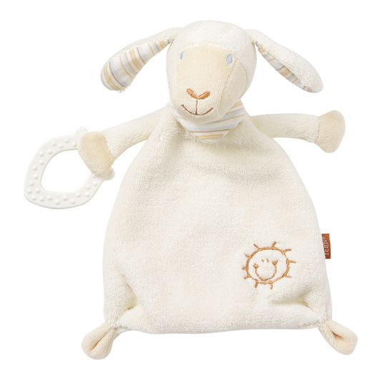 Fehn Set regalo nascita 3 pezzi Baby Love sheep - carillon + panno per le coccole + giocattolo da afferrare