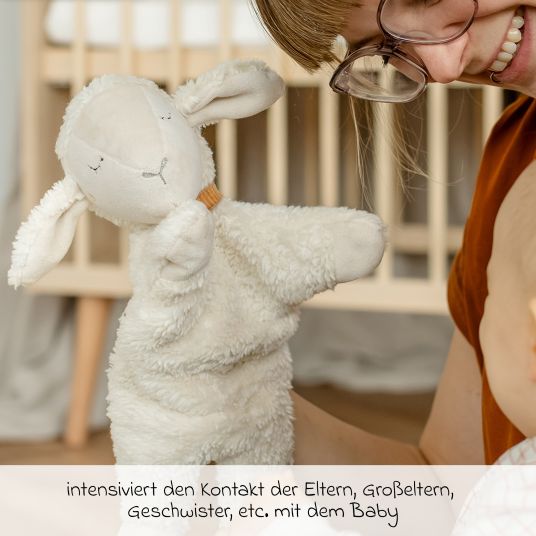 Fehn Handpuppe / Kuscheltier NATUR - Schaf