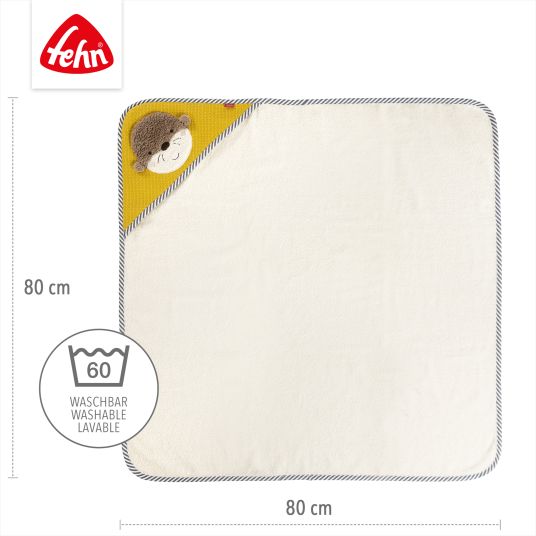 Fehn Asciugamano con cappuccio 80 x 80 cm - Lontra