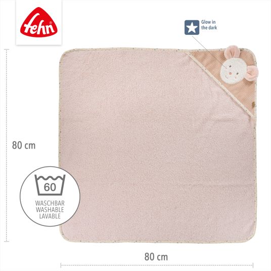 Fehn Asciugamano con cappuccio mouse 80 x 80 cm - feehnland