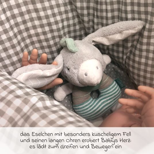 Fehn Ring clutching toy with rattle - Donkey