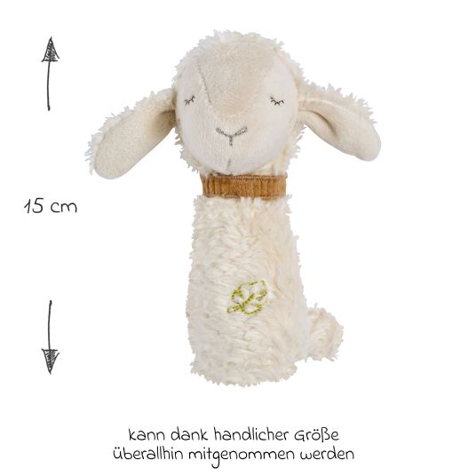 Fehn Stick rattle 15 cm - sheep