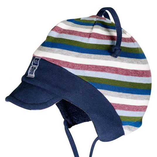 Fiebig Tie cap No. 38 striped size 45 - Blue