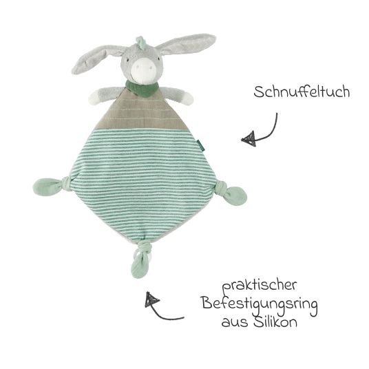 Fillikid 10-tlg. Beistellbett-Komplett-Set Nino inkl. Matratze, Bettwäsche, Spannbetttücher, Nestchen, Steppbett & Schmusetuch - Kangaroo Weiß - Natur