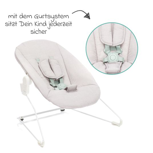 Fillikid 3in1 highchair set Pia Swing from birth up to 85 kg with newborn attachment, 5-point harness, removable dining board with cup holder - white