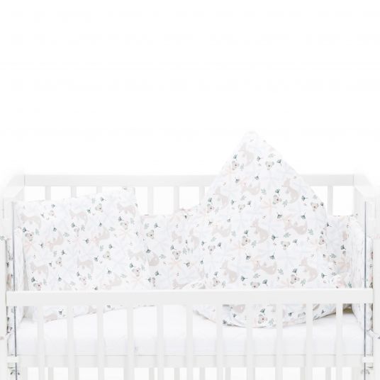Fillikid 4-piece bedding set for Nino blanket 80 x 80 cm, pillow 35 x 40 cm, mattress & nest - Kangaroo - White
