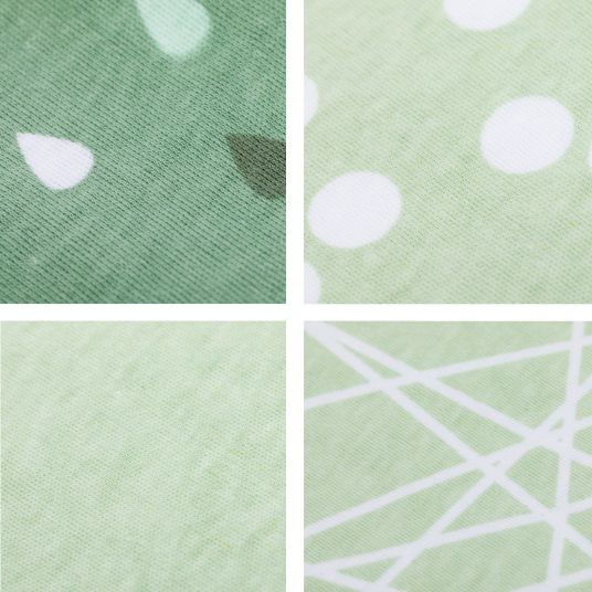 Fillikid 7 confezioni di bavaglini in velcro XXL - Arte moderna - Verde