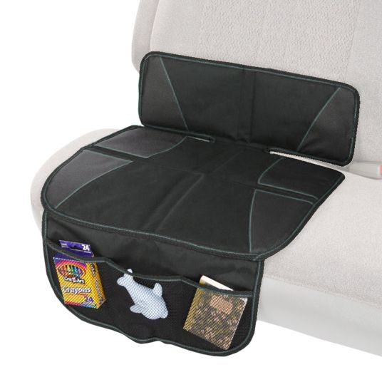 Fillikid Car seat protector / upholstery protector protects the car seat from pressure points and dirt with 2 pockets - Black