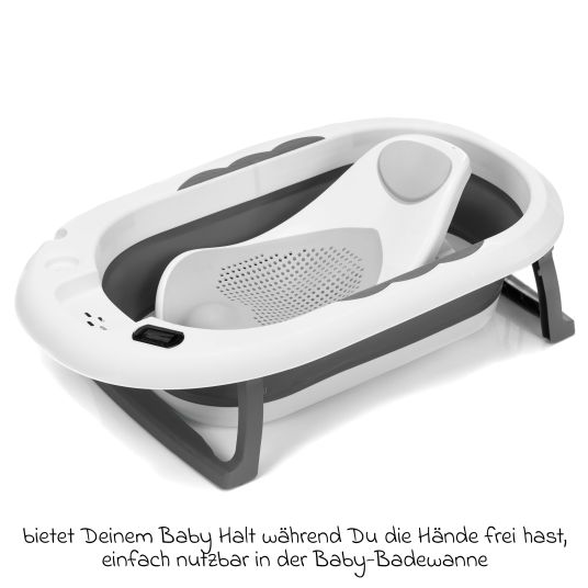 Fillikid Baby-Badewannensitz Delfin mit ergonomischer Form - Grau