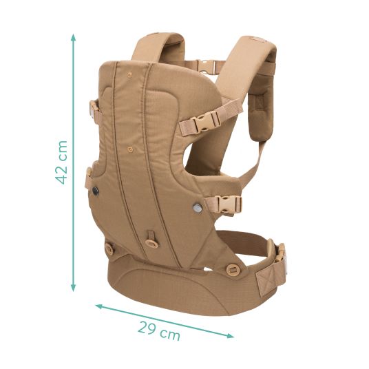 Fillikid Babytrage Walk 4in1 für Bauch- und Rückentrageposition - Beige