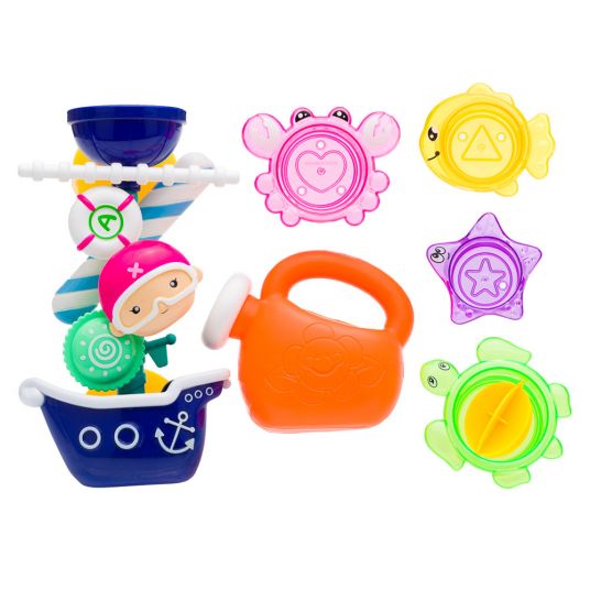 Fillikid Bath toy water mill set of 6 - ship