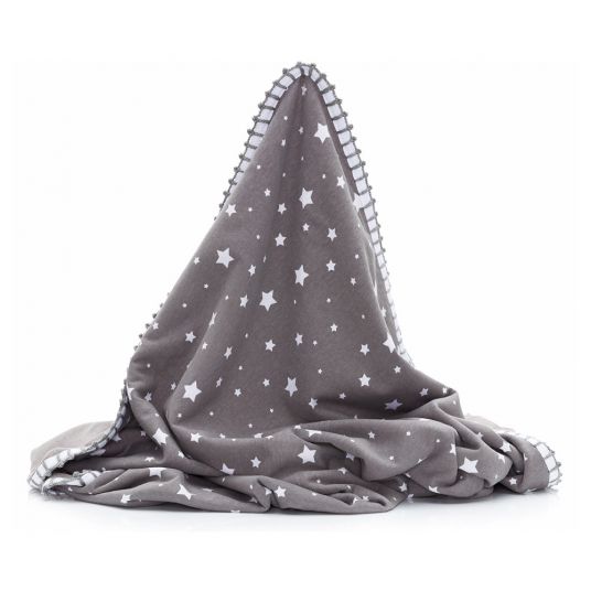 Fillikid Cotton blanket Jersey & Nicki - Stars - Grey