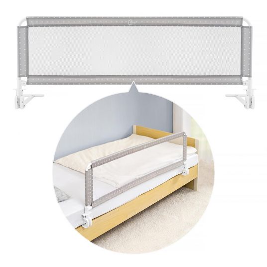 Fillikid Bed barrier 135 cm - Stars - Grey