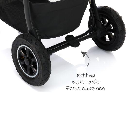 Fillikid Buggy & Sportwagen Adventure Air bis 22 kg belastbar mit Lufträder, Knickschieber, Liegeposition & Getränkehalter - Blau