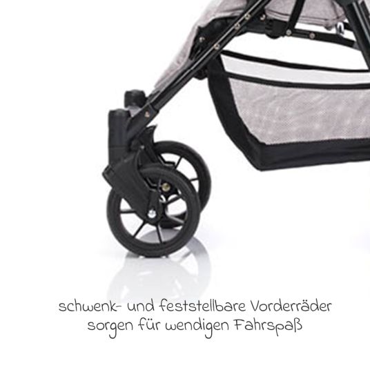 Fillikid Buggy & Sportwagen Fill Allrounder bis 22 kg belasbar mit verstellbarem Schieber - Grau Melange