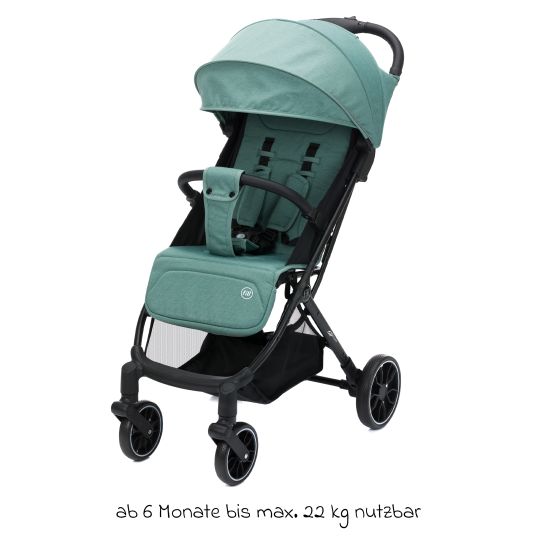 Fillikid Buggy & Sportwagen Fill Rover bis 22 kg belastbar mit Liegeposition, Trollyfunktion nur 6,8 kg - Grün