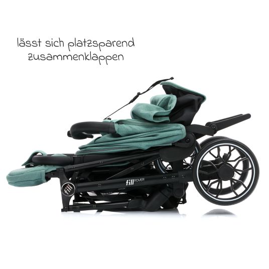 Fillikid Buggy & Sportwagen Fill Rover bis 22 kg belastbar mit Liegeposition, Trollyfunktion nur 6,8 kg - Grün